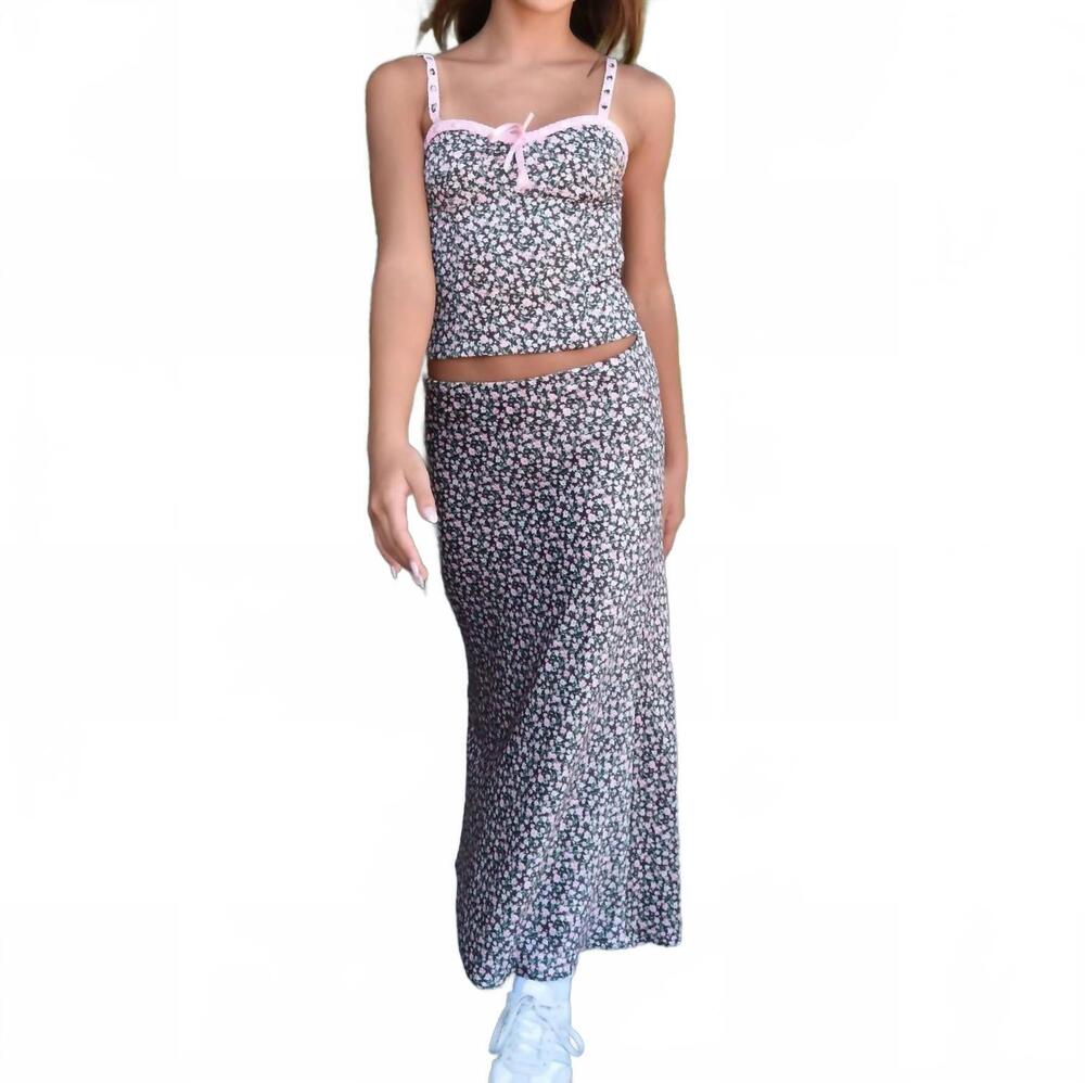 NEW KATIE J NYC girls anastasia maxi skirt in floral